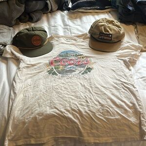 Bundle coors shirt two five panel hats